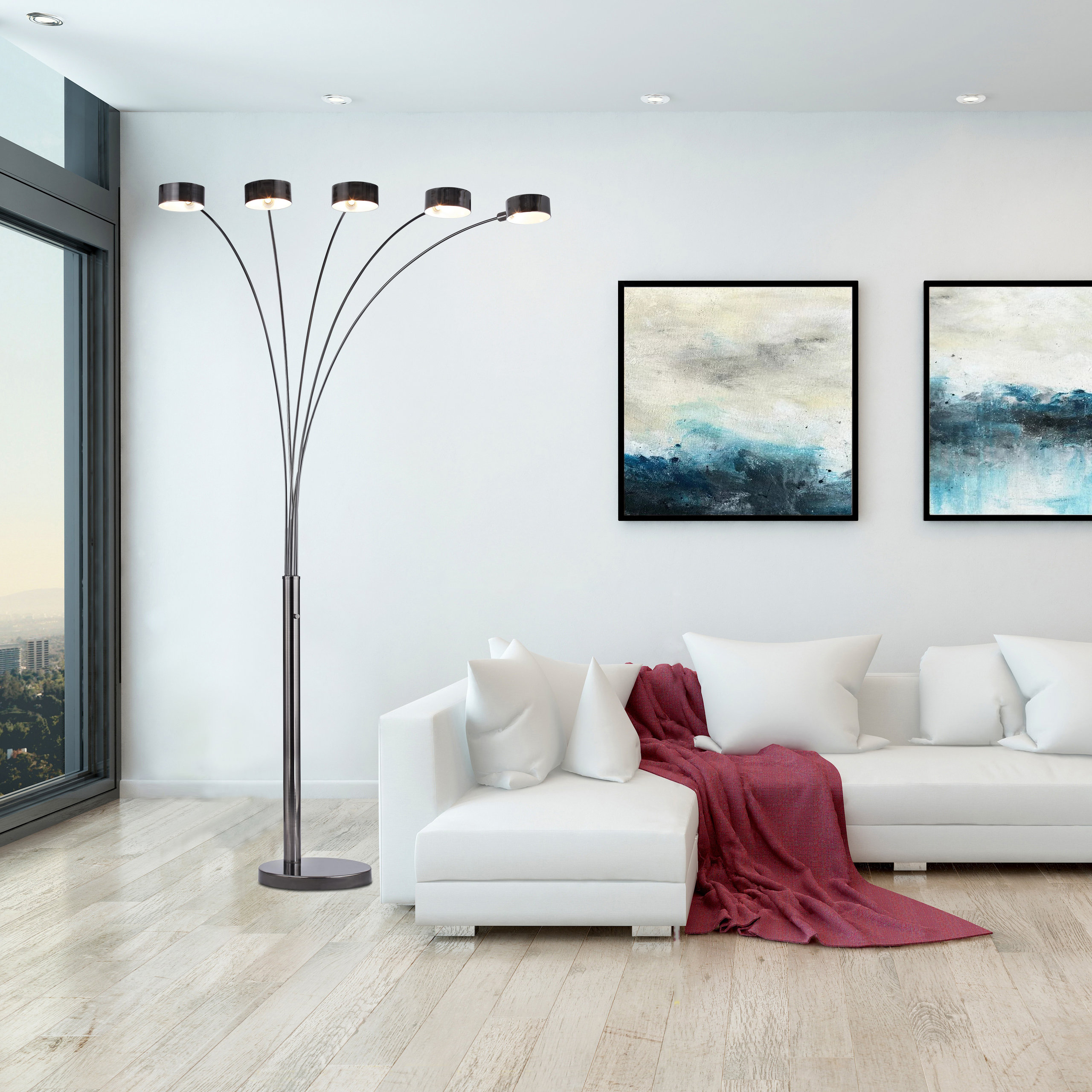 Micah Plus 88" Arc Floor Lamp With Dimmer - Modern - Floor Lamps - by ...