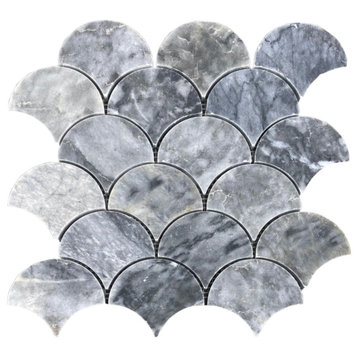 Luna Sky Marble Laguna on 12" x 12" Mesh Mosaic Tile - 10 boxes