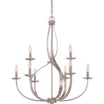 Quoizel - Quoizel SER5009IF Serenity 9 Light Chandelier in Italian Fresco - Feminine airy and radiant are just a few words to describe the almost ethereal quality of the Serenity Chandeliers. The swirling fixture appears in motion and is enhanced by the stunning Italian Fresco finish.