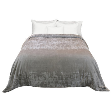 Yue Home Textile Yarn-Dyed 100% Cotton Duvet Cover, Taupe, Queen