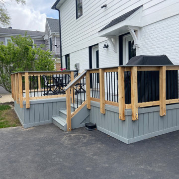TimberTech Silver Maple Deck with Cedar Rails in Arlington Heights, IL