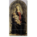 Picture-Tiles.com - Sandro Botticelli Religious Painting Ceramic Tile Mural #98, 36"x72" - Mural Title: Madonna In Glory With Seraphim