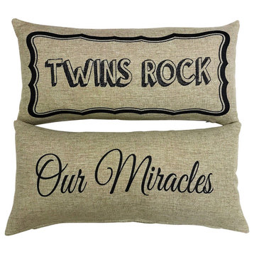 Twins Rock Tan Double Sided Pillow