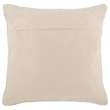 Metallic Herringbone Cowhide Pillow, Beige/Gold, Pls215A-1818