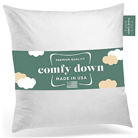 ComfyDown 95% Feather 5% Down Square Decorative Pillow Insert, 26"x26"