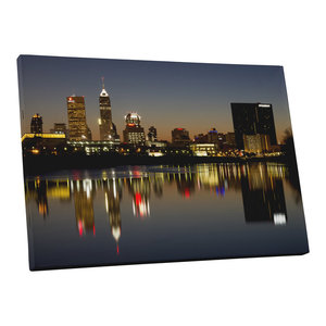 30/"x20/" or 20/"x16/" Las Vegas Night Skyline II Gallery Wrapped Canvas Print