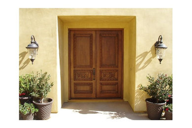 Entryway - mediterranean entryway idea in Santa Barbara