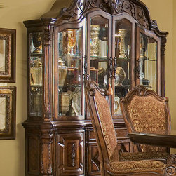 Windsor Court Vintage Fruitwood China and Buffet by Michael Amini - Buffets And Sideboards