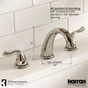 Karran 3-Hole 2-Handle Widespread Faucet With Pop-up Drain, Chrome