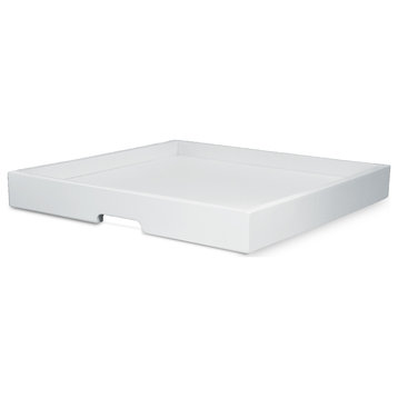Large Square Serving Tray 25" X 25", White