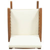 Audrey Outdoor Acacia Wood Rocking Chairs, Set of 2, Brown Patina Finish, Cream