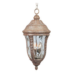 Maxim Lighting International - Whittier Earth Tone Three-Light Outdoor Pendant with Water Glass - Outdoor Hanging Lights