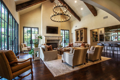 Living room - traditional living room idea in Houston