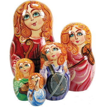 Russian 5-Piece Angel Nested Doll Set