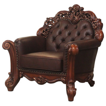 Vendome Chair With 1 Pillow, Cherry PU