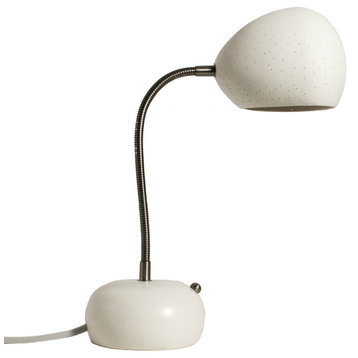 Porcupine Desk Lamp, White, Dot Pattern