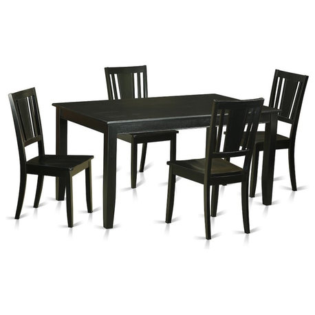 5-Piece Dining Room Set For 4, Dining Table And 4 Dining Chairs