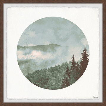 "Round Forest" Framed Painting Print, 18"x18"