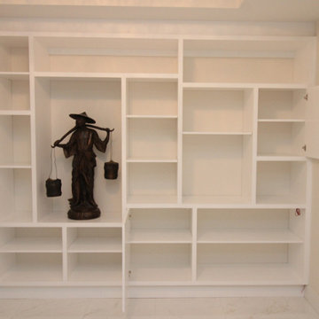 Custom Modern Built-In Bookshelves, Wall Unit, Entertainment