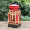 Novica Handmade Lanna Letter In Small Decorative Bamboo Jar