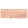 vidaXL Bathroom Countertop Live Edge Vanity Top Light Brown Treated Solid Wood