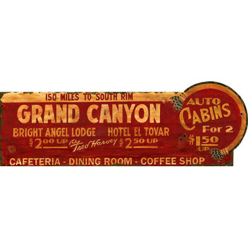 Grand Canyon Vintage Wooden Sign, 14"x40"
