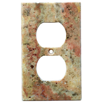 Scabos Travertine Switch Plate Cover Duplex, 2.75"x4.5"