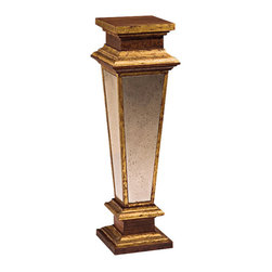 Inviting Home Inc. - Empire-Style Mirrored Pedestal - Plant Stands And Telephone Tables