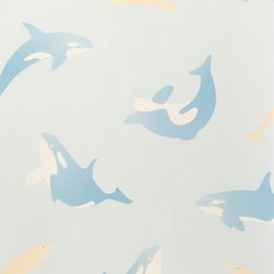 ANGEL Baby Whales (pale blue) G610301 - Wallpaper