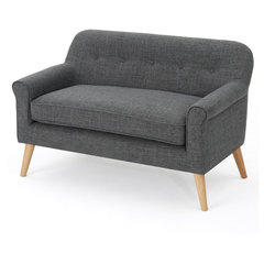 GDF Studio Mia Mid Century Modern Fabric Loveseat Midcentury