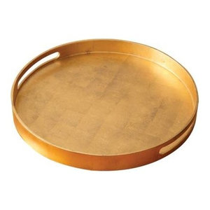Godinger 49830 Aspen 19 Round Gallery Tray,