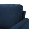 GDF Studio Bridger Fabric Sectional Couch With Ottoman, Deep Blue