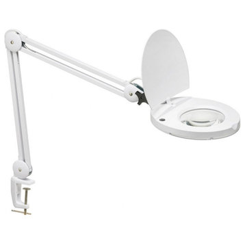 Dainolite DMLED10-A-WH 47" 8W 1 LED Magnifier Lamp With A Bracket