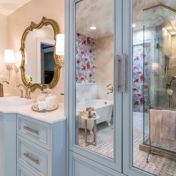 Luxe Master Bath with Touches of Pink