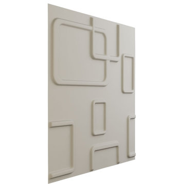 Odessa EnduraWall 3D Wall Panel, 12-Pack, 19.625"Wx19.625"H, Satin Blossom White
