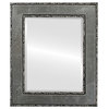 Paris Framed Rectangle Mirror in Silver Leaf with Black Antique, 29"x41"
