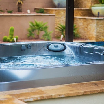 Jacuzzi, Pool, and Grill Backyard