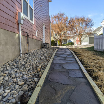 Natural Stone Terracing, LARGE Bluestone Patio and Walkways