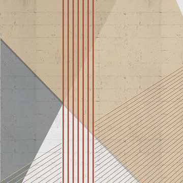 Abstract diagonals wall mural