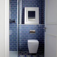 Blue Cabinet Bathroom