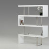Modrest Maze Modern High Gloss Bookcase, White