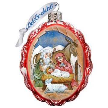 Orthodox Nativity Keepsake Glass Ornament