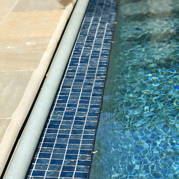 Steel Blue Iridescent Waterline Pool