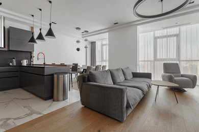 Living room - modern living room idea in Other