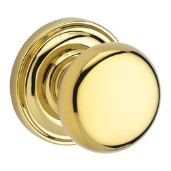 Baldwin - Round Door Knob on Traditional Round Rose - Door Hardware