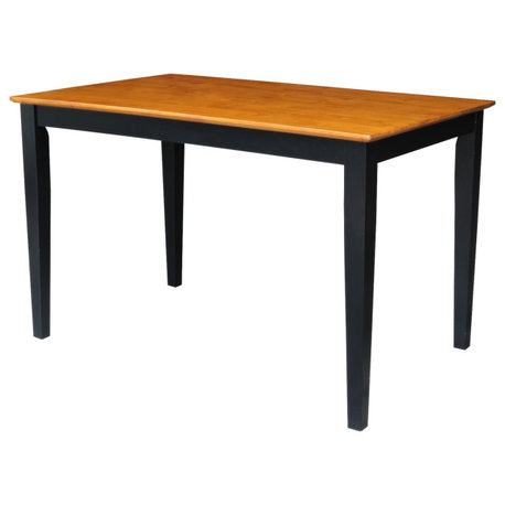 Solid Wood Top Table, Black/Cherry, 30" High