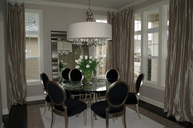 Inspiration for a contemporary dining room remodel in Cleveland