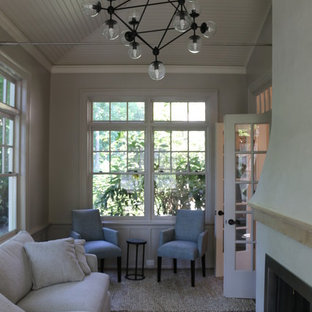 75 Most Popular Premium Sunroom With A Two Sided Fireplace Design