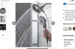 What distance between shower head and detachable shower head? | Houzz Forum