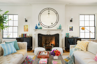 Photo of a transitional living room in San Francisco.